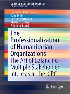 cover image of The Professionalization of Humanitarian Organizations